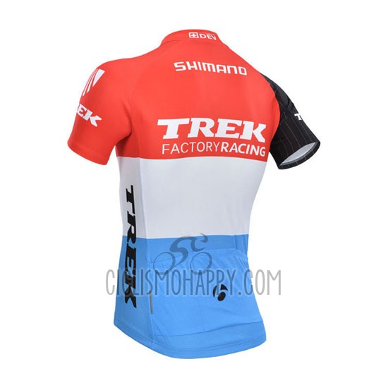 Trek Factory Racing Cycling Jersey Bib Short 2014 Short Sleeve Orange and White